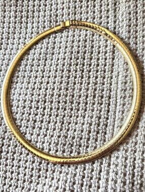 Vintage Gold Tone Omega Flat Chain Necklace